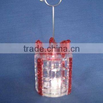 Acrylic Led Lighting Snowman Gift Box Card Holder for Office Supplier photo-3