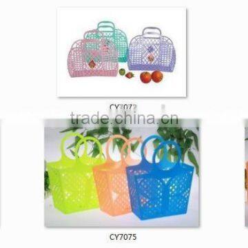 PE Plastic Basket With Handle/Storage Basket/food Basket
