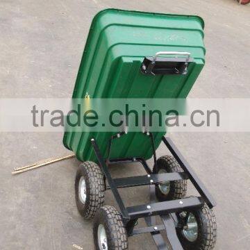 LARGE HEAVY DUTY GARDEN HOUSEHOLD 4 WHEEL UTILITY DUMP TRUCK WHEELBARROW TIPPER TC4253 photo-6
