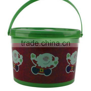 Santa Claus Pattern PP Inexpensive Plastic Bucket With Handle photo-3