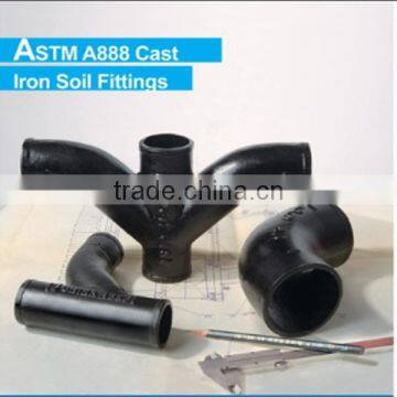 China ASTM A888 no-hub cast iron pipe fittings manufacture