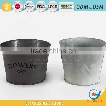 Galvanised Metal Planters Outside Pots for Plants Galvanized Plant Pot
