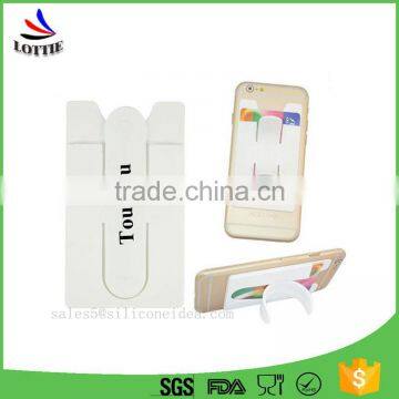 New Design Sample Silicone Cell Phone Wallet Card Holder 3m Sticker Smart Wallet Mobile Card Holder photo-4