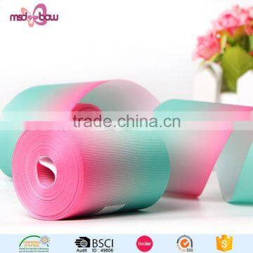 Custom Size Double Face Rainbow Thermal Transfer Grosgrain Ribbon for Gift Box photo-6