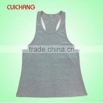 wholesale heat transfer/silk screen print polyester/cotton custom design running Sleeveless shirt tank top YDBX-079