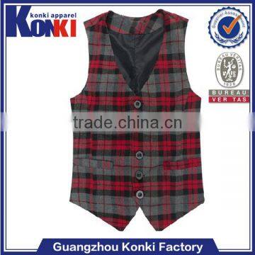 Popular plaid mens designer casual vest