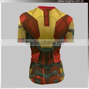 Spandex / Polyester Sublimation Short Sleeve Compression Shirts photo-5