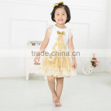 Latest Baby Kids Clothes Beautiful Children Fairy Skirts Wholesale Christmas Golden Childhood Tutu Set Bella Fairy photo-2