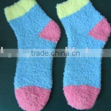 Womens colorful fancy yarn cotton socks