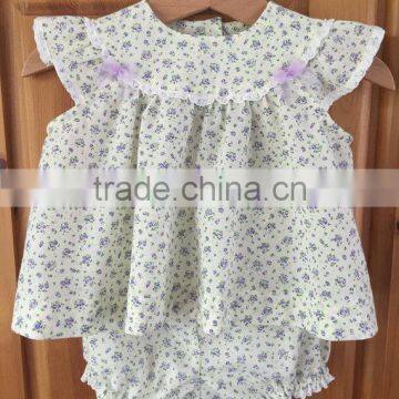 Top design wholesale floral baby clothing manufacturers overseas of organic baby clothes set