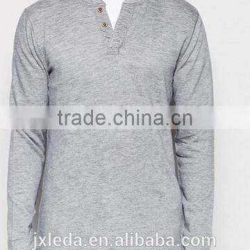 Jiangxi Mass Garm Ent Factory, 2016 Men Long Sleeve Quick Dry Slim Fit Henley Tee Shirt Overseas Custom photo-3