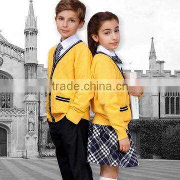Cheap Price Pure Color Knitted School Uniform Manufacturers photo-3