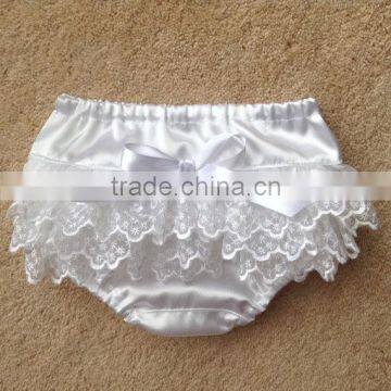 Girls Satin Panties For Children Triple Lace Baby Underwear Infant Clothing photo-4