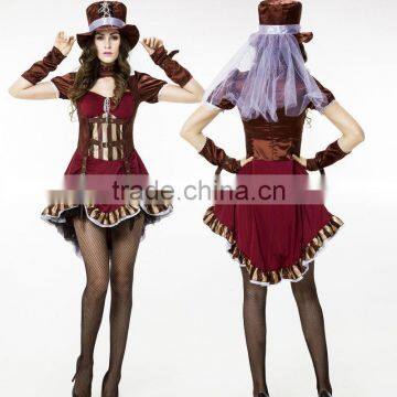 Circus clown Steam punk girl Theme party dress