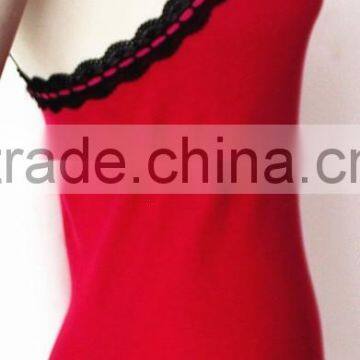 Seamless Women Lace Racer Back Tank Top photo-2