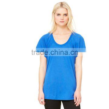 Bella+Canvas Women's Flowy Raglan Tee - 65% poly 35% viscose, has raglan sleeves and comes with your logo