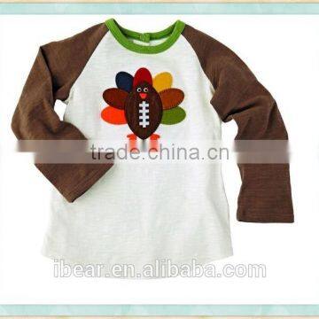 boys icing ruffle raglan t-shirt thanksgiving day turkey embroidered kids ruffle raglan shirt childrens boutique boys clothing