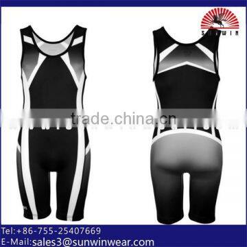 Men's sublimated wrestling singlet custom gym wrestling wear jumpsuit