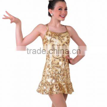 2016 Gold foil jazz skirt