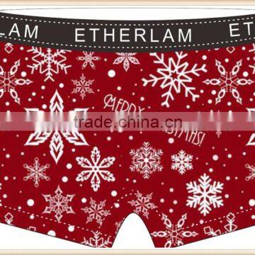 Merry Christmas 88% Polyester 12%Elastic Waist Men Underwear Men Boxer Brief photo-3