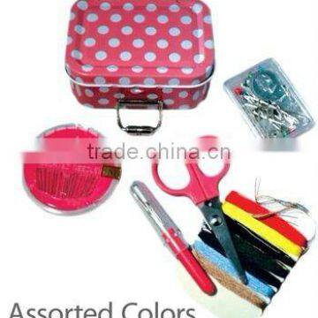 Stylish polka dot sewing kits