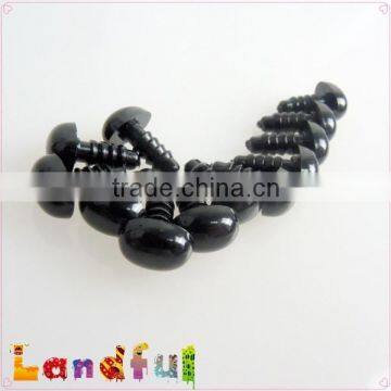 10mm Handmade Toy Craft Doll Black Safety Plastic Oval Nose photo-3