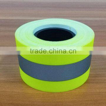 Cotton Polyester Proban Fluorescent Green Fire Retardant Reflective Fabric Tape photo-3