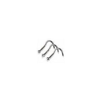 316L Surgical Stainless Steel Non - Allergic Screw Hoop Nose Rings / Body Piercing Jewelry