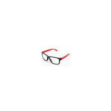 Women\'s Plastic Large Square Eyeglass Frames For Myopia Glasses , Black And Red