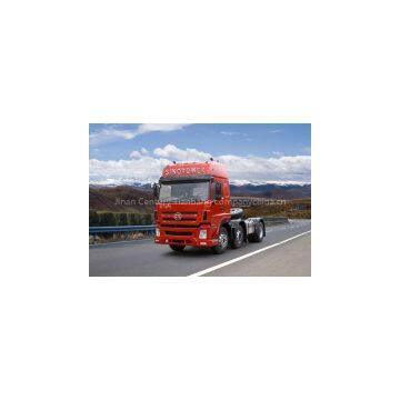 Best 375hp SINOPOWER tractor truck 6x2 with tipper semi trailer
