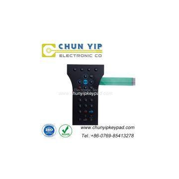push button keypad membrane switch from china OEM factory