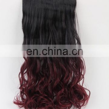 MFW-0106 Top New beauty synthetic fashion gradient color hair wig extension