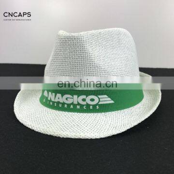 Straw hat with printed logo custom brand for promotion event - CNCAPS