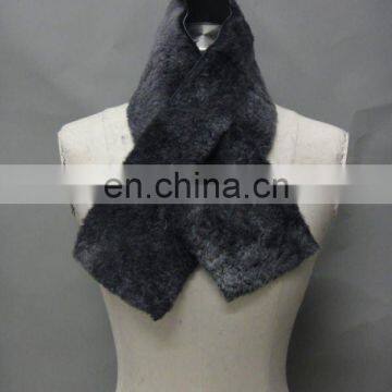 Fashion Black Shearling Scarf Reversible 2011/2012 New Fur Scarf (Style:#B225)