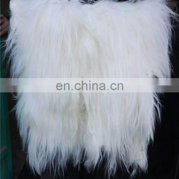 top grade dyed goat fur plate usd for garments /fur carpet