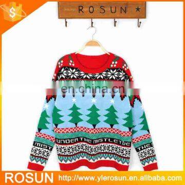 New Fashion Knitting Pattern Christmas Pullover Sweater For Women