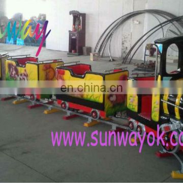 Amusement rides trackless train, amusement park electric train ride, kids riding train