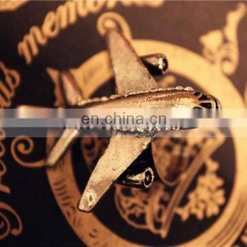 A070 Plane Silver Gold Color new design gold finger ring