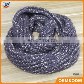 Comfortable new design style promotion polyester knitted scarf