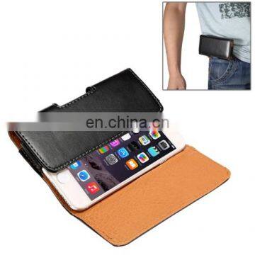 Horizontal Style Lamb Skin Texture Waist Bag with Back Splint for iPhone 6