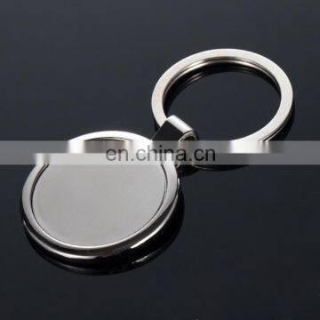 Round Blank Metal Keychain Engraved Logo or Epoxy Logo photo-2