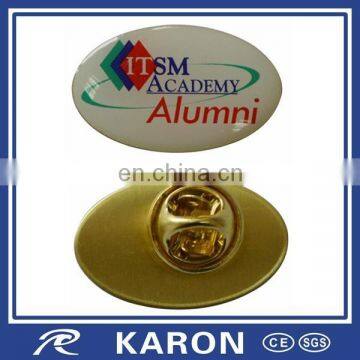 quality wholesale custom brass lapel pin with epoxy dome