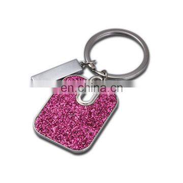 Newest Oeko-Tex 100 Shining filling metal Keychain