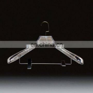 Dongguan manufaction high quality new product acrylic hanger, acrylic clothes hangers