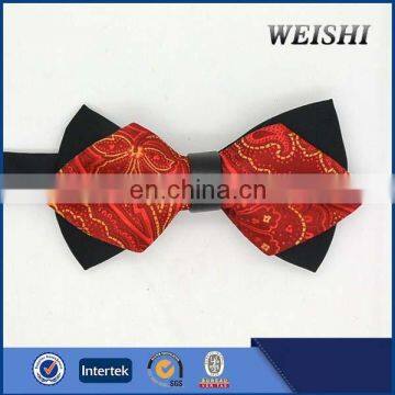 good quality fancy microfiber flower bow tie for girls