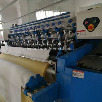High speed computerized chain stitch multi needle quilting machine with