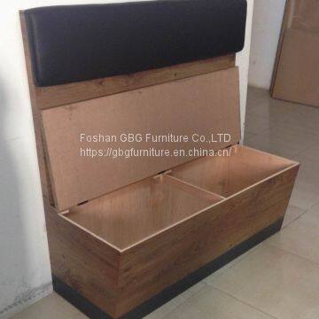 laminate restaurant single sided booth with storage