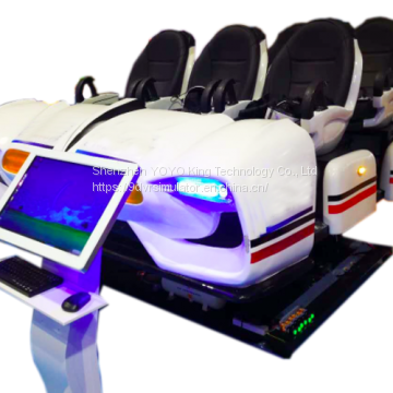 Amusement Park Ride 9D Vr Simulator With 6 Seats , 9D Vr Movies 6 kw Power