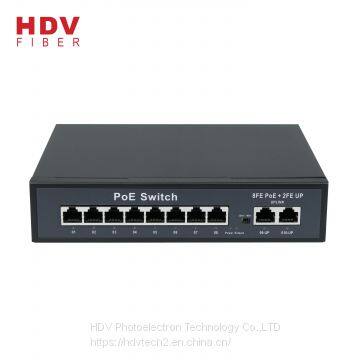 Shenzhen Factory Internal Power Supply AC100~240V 50-60Hz 8 Port POE Switch