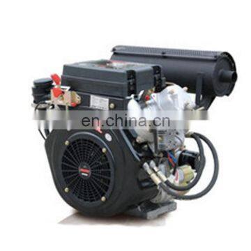 Air-cooled in-line small marine diesel engine.